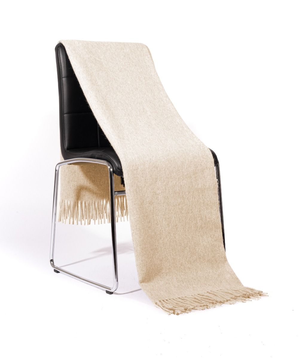 NEW HOME COLLECTION SOLID COLOR ALPACA THROW