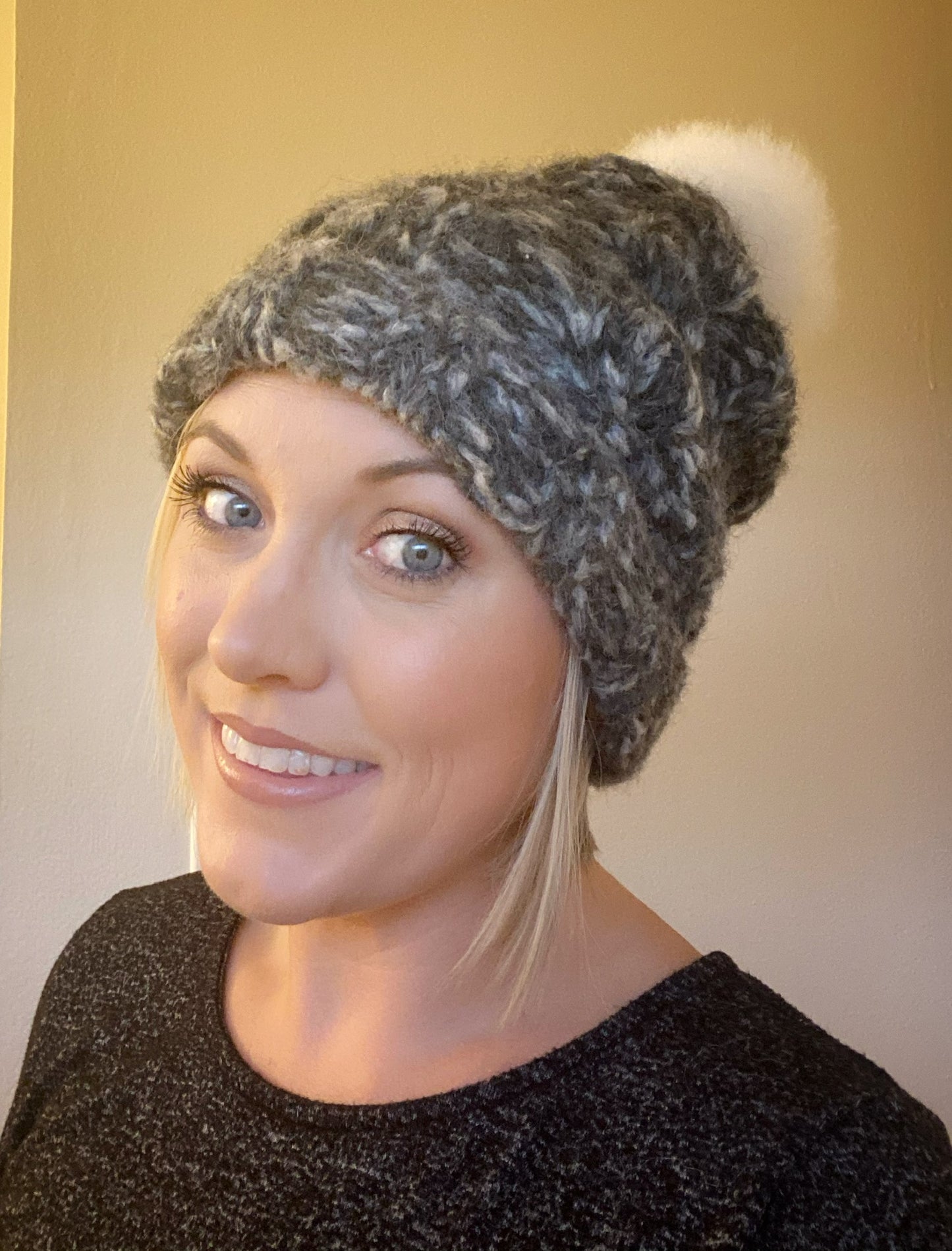 MARSHMALLOW TRENZA ALPACA HAT