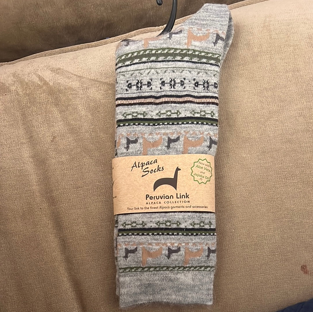 Alpaca Print Crew Socks