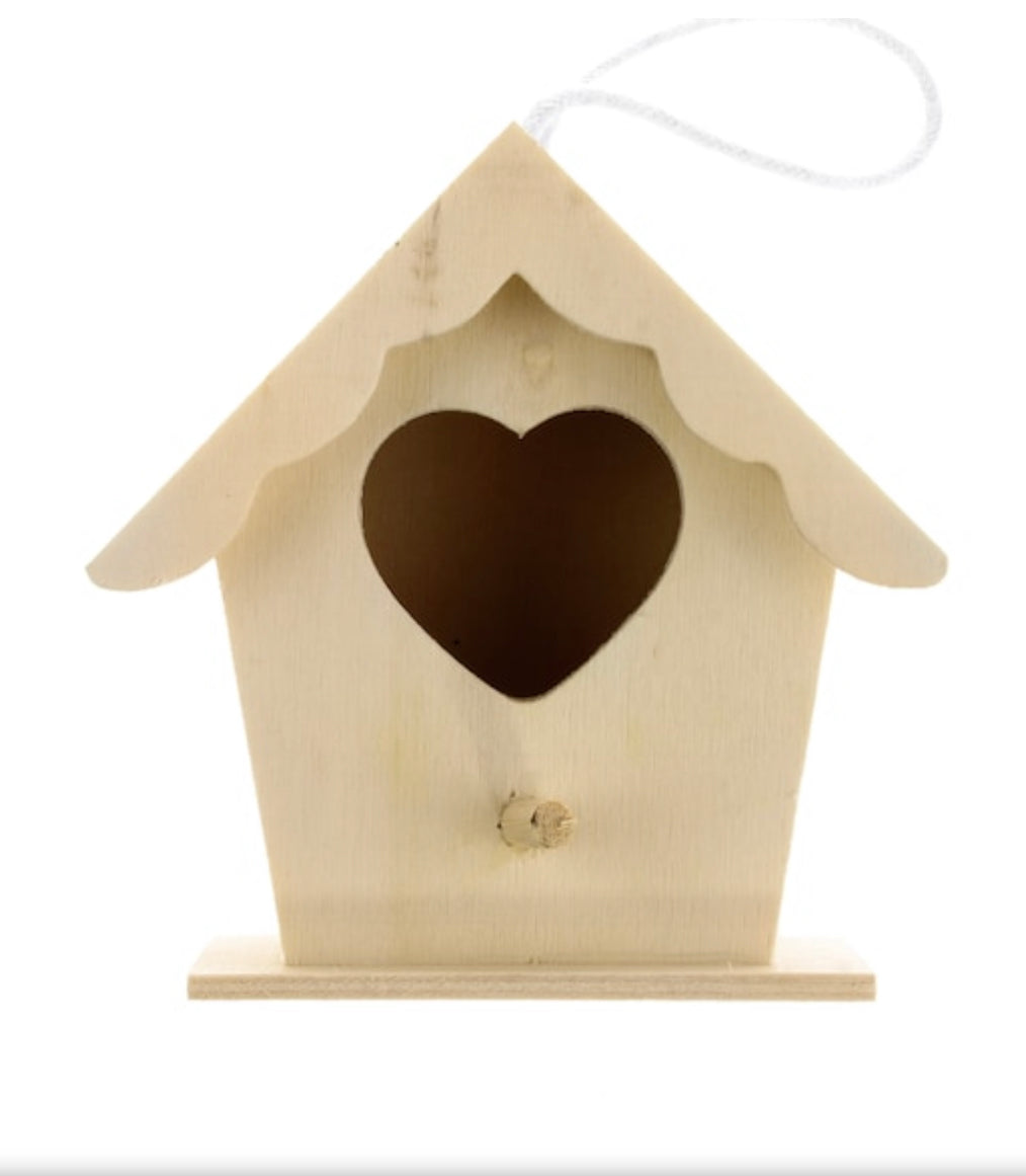 Paintable Bird House with Alpaca Fiber