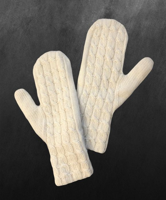 French Braid Alpaca Mitten