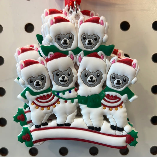 Personalizable Alpaca Family Ornaments