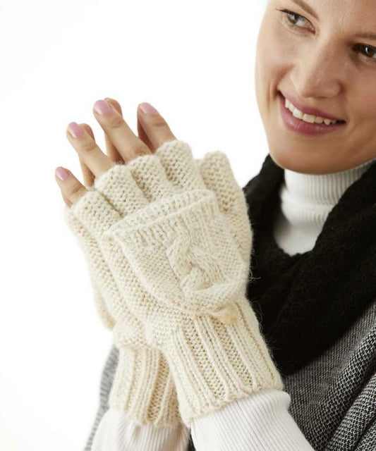 Trenza Knit Cable Glittens