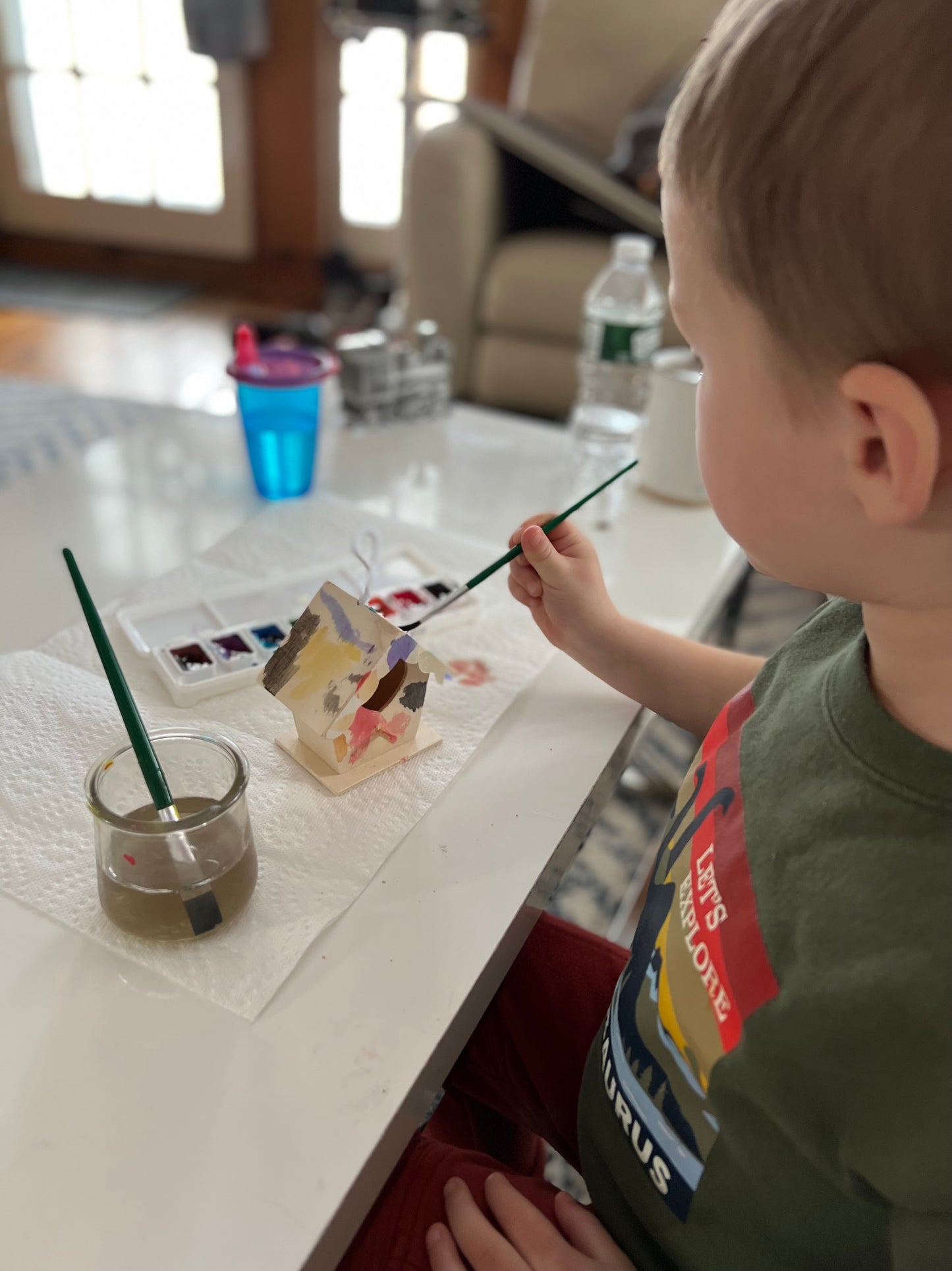 Paintable Bird House with Alpaca Fiber